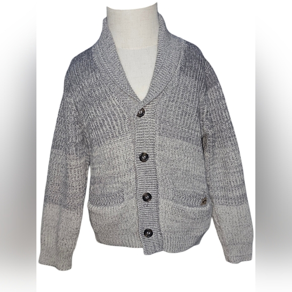Appaman Toddler Boys Gray Ombre Knit Cardigan Sweater Cotton Sz 3T - Picture 6 of 10
